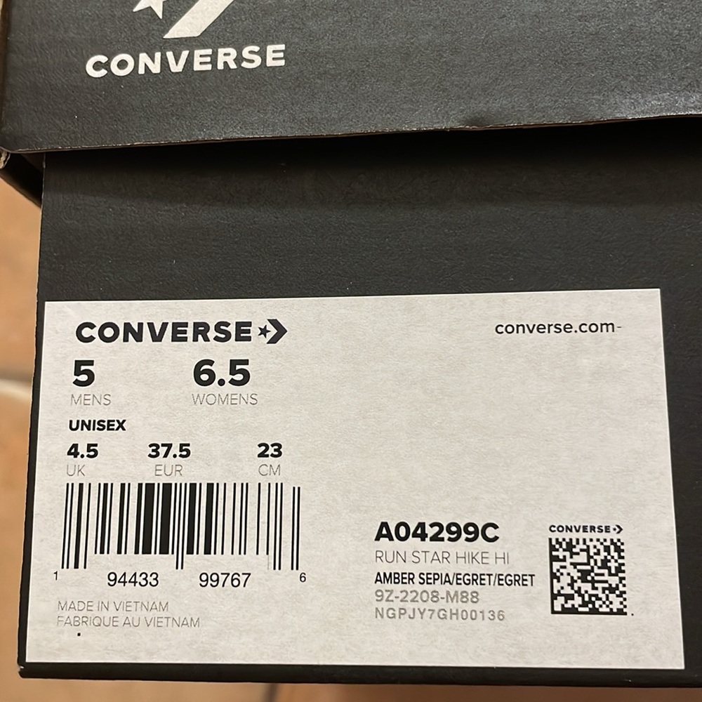 New CONVERSE HI HI Chucks Run Star Hike Amber Platform High Top Sneakers 6.5 - Picture 11 of 14